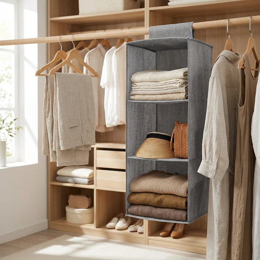 Hanging Wardrobe Organizer- 3 Shelves