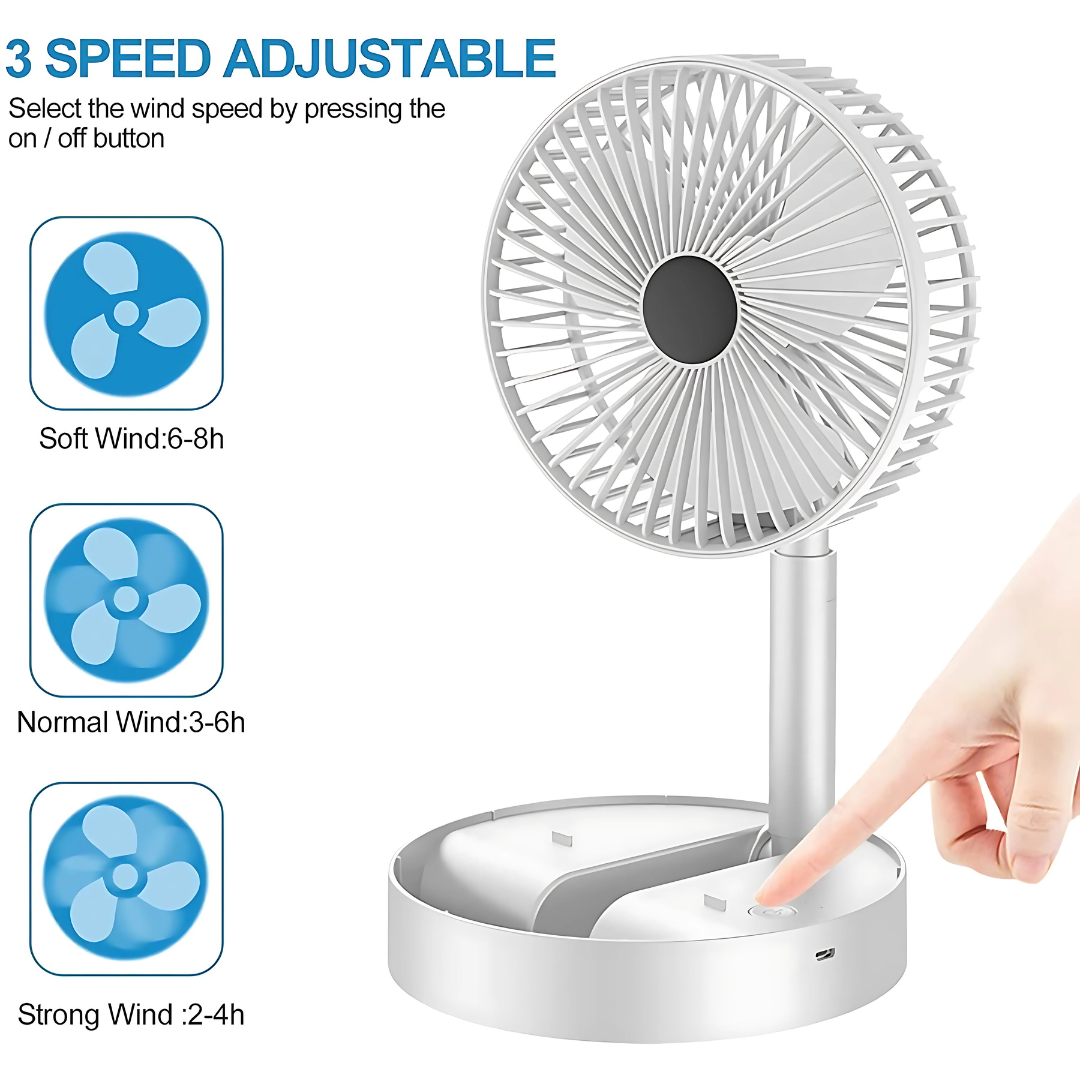 Powerful Rechargeable High Speed Table Desk Fan