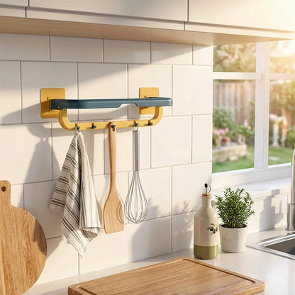 Space-Saving Foldable Towel Rack