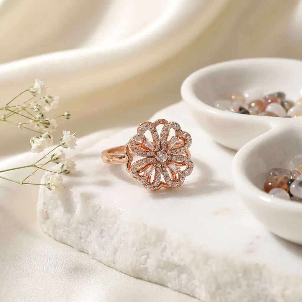 Spinning Luck Clover Ring
