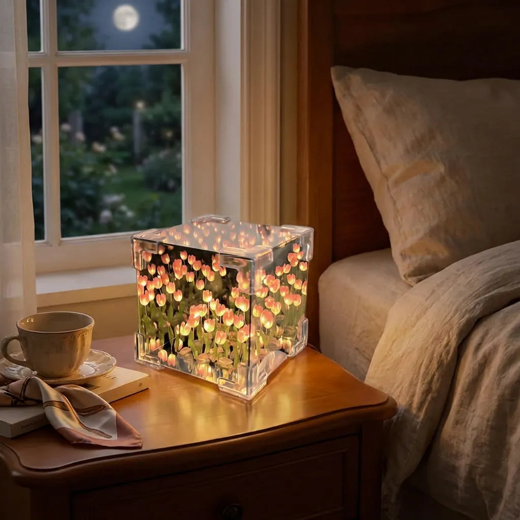 Tulip Cube Mirror Lamp