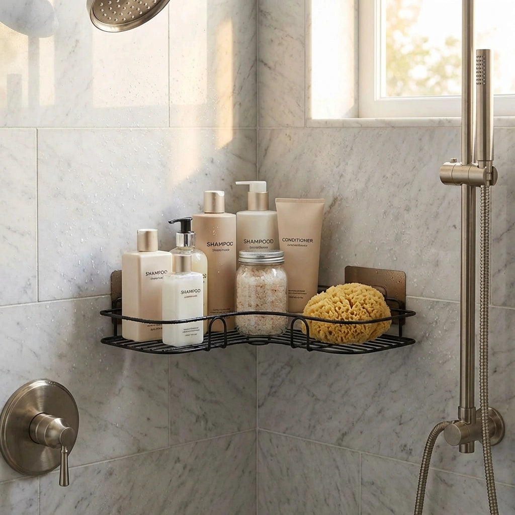 Metal Bathroom Corner Rack Storage Shelves