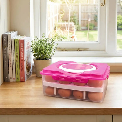 2 layer 32 Grid Egg Tray With Lid