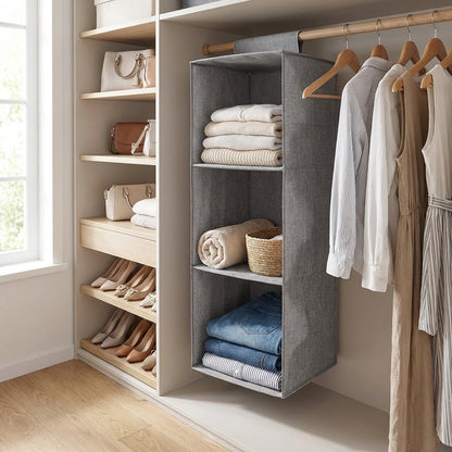 Hanging Wardrobe Organizer- 3 Shelves