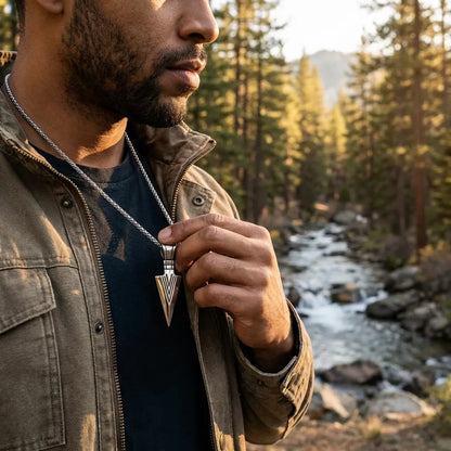 Saizen Arrow Silver Locket Pendant