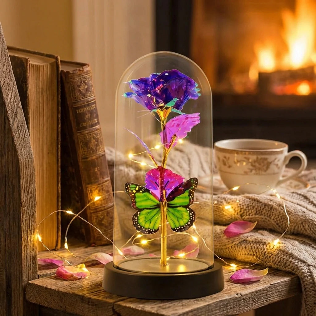 LED Preserved Rose Dome