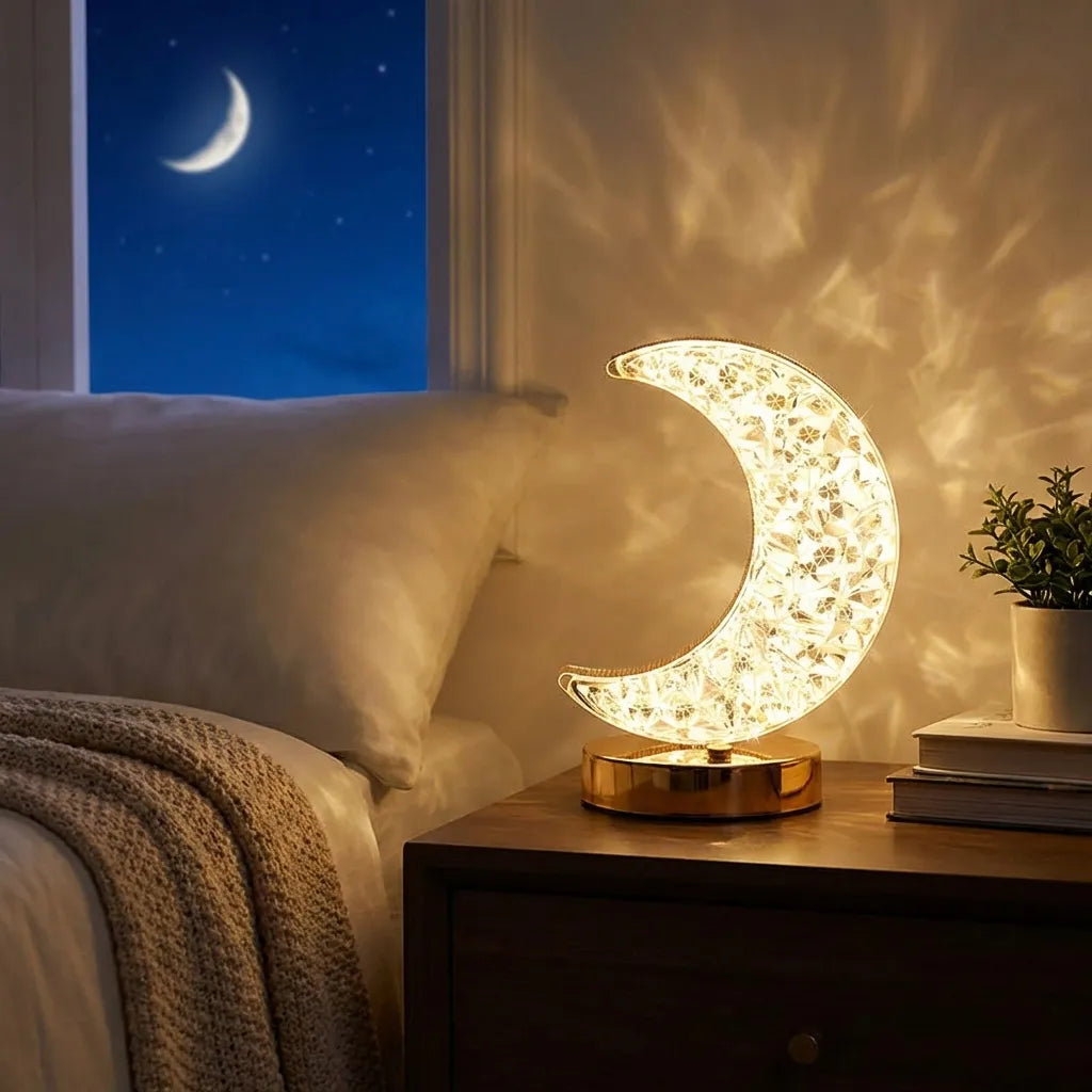 Moon Shape Touch Table Lamp