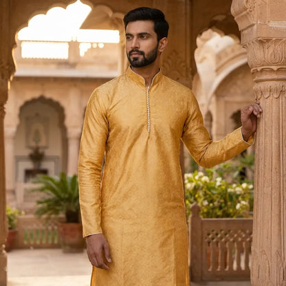 Elegant Yellow Festive Kurta