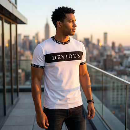 Contrast Print Cotton Tee