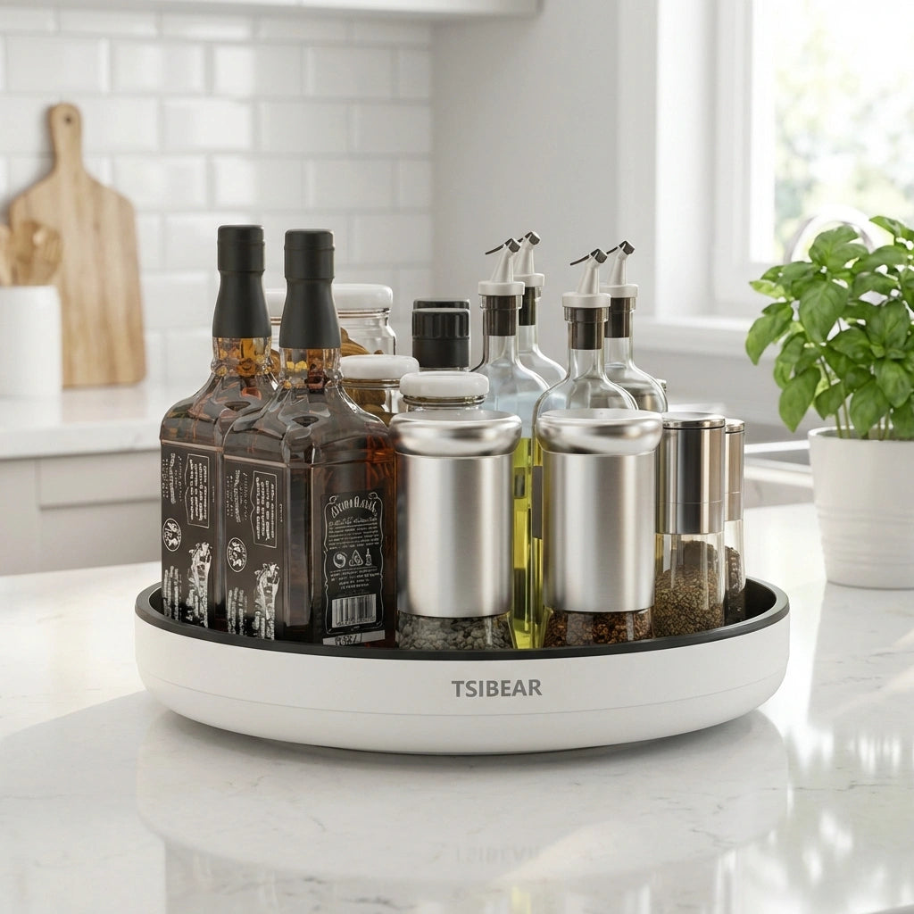 Round Countertop Storage for Bottles & Jars