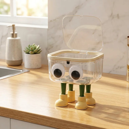 Cute Cartoon Trash Can with Lid