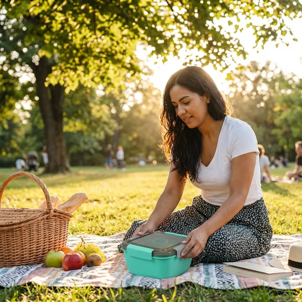 Lunch Box with 3 Compartments