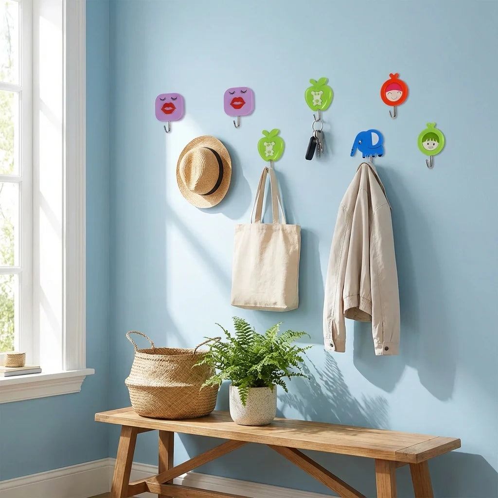 Damage-Free Adhesive Wall Hooks