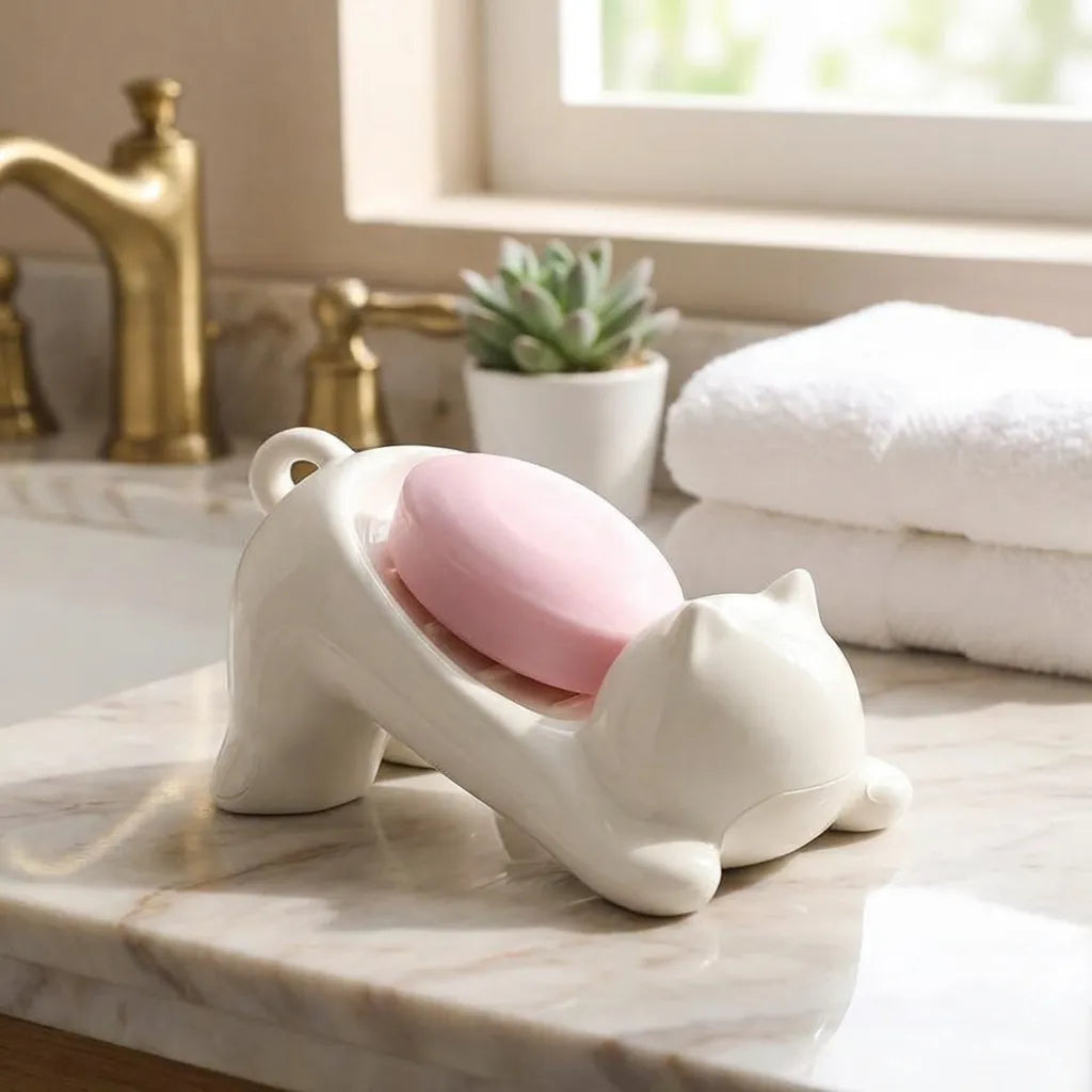 Adorable Cat Soap Holder