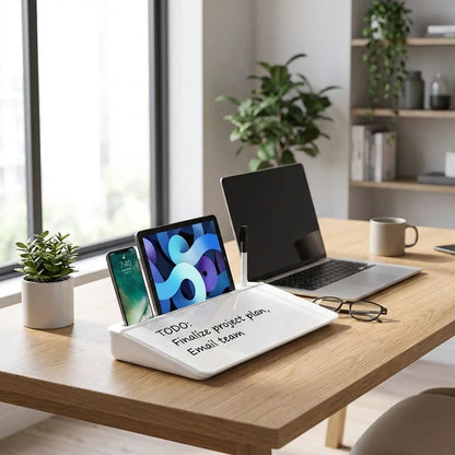 Glass Dry-Erase Desk Organizer