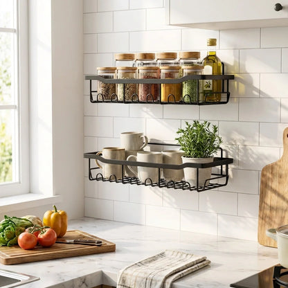 No-Drill Shower Shelf Combo