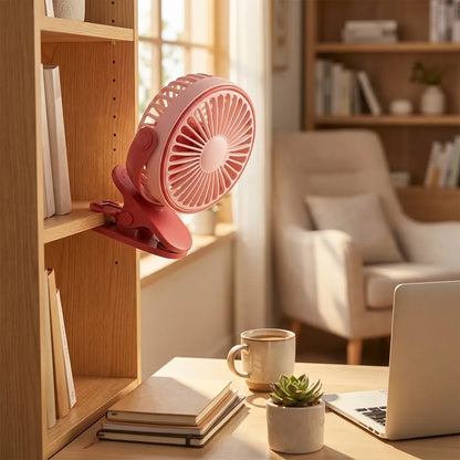 Rechargeable Clip-on Fan with Light
