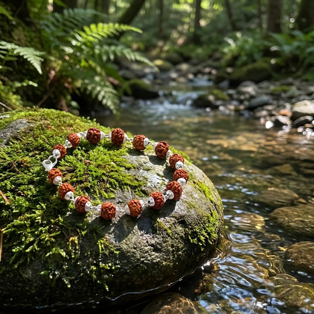 Rudraksha Bracelet Silver Plated