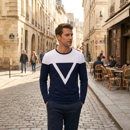 Cotton Blend Stripes Full Sleeves T-Shirts