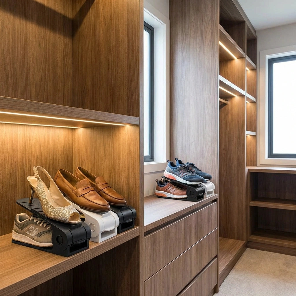 Shoe Organizer - The Adjustable Shoe Rack Space Saver (6 pac)