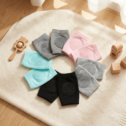 2 Pair Baby Crawling Elbow pad Baby Leg Warmer Baby Kneecap (Multi Color)