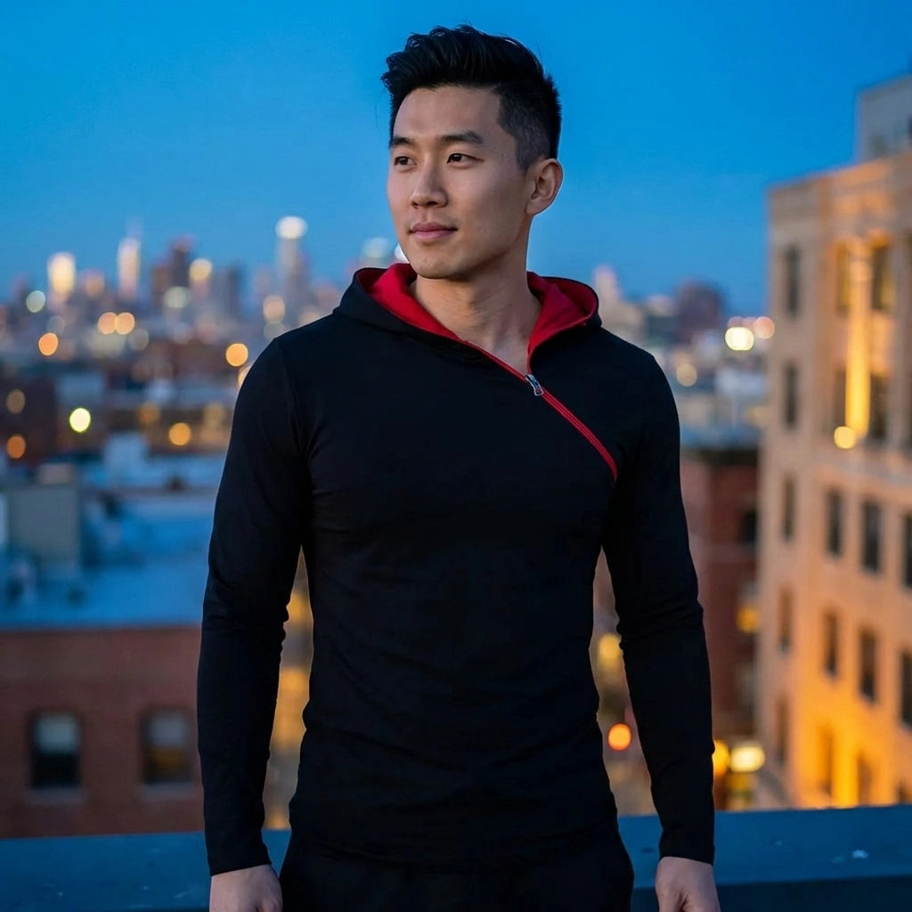 Black Cotton Hoodie Duo