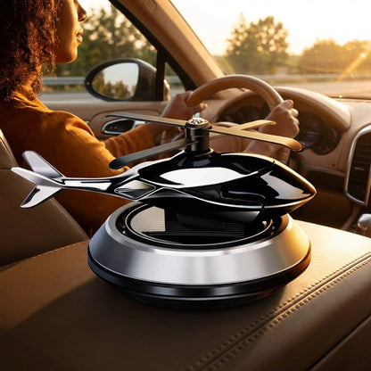 New Helicopter alloy Solar Car Air Perfume Diffuser