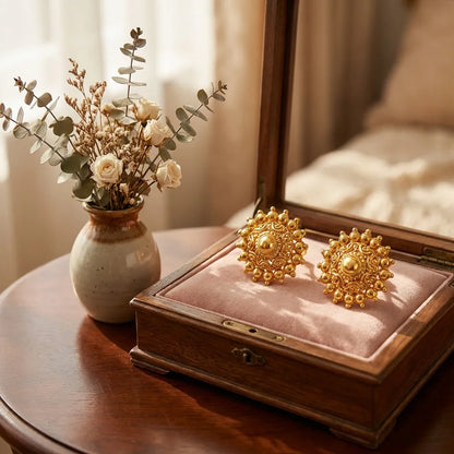 Trendy Gold Plated Earrings