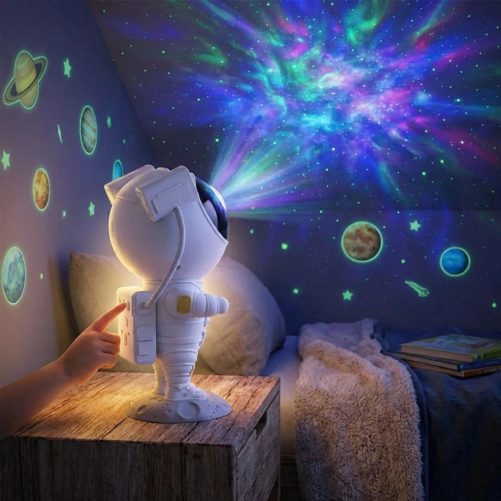 Astronaut Galaxy Projector - 360 Magnetic Head Rotation, Remote Control