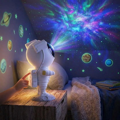 Astronaut Galaxy Projector - 360 Magnetic Head Rotation, Remote Control