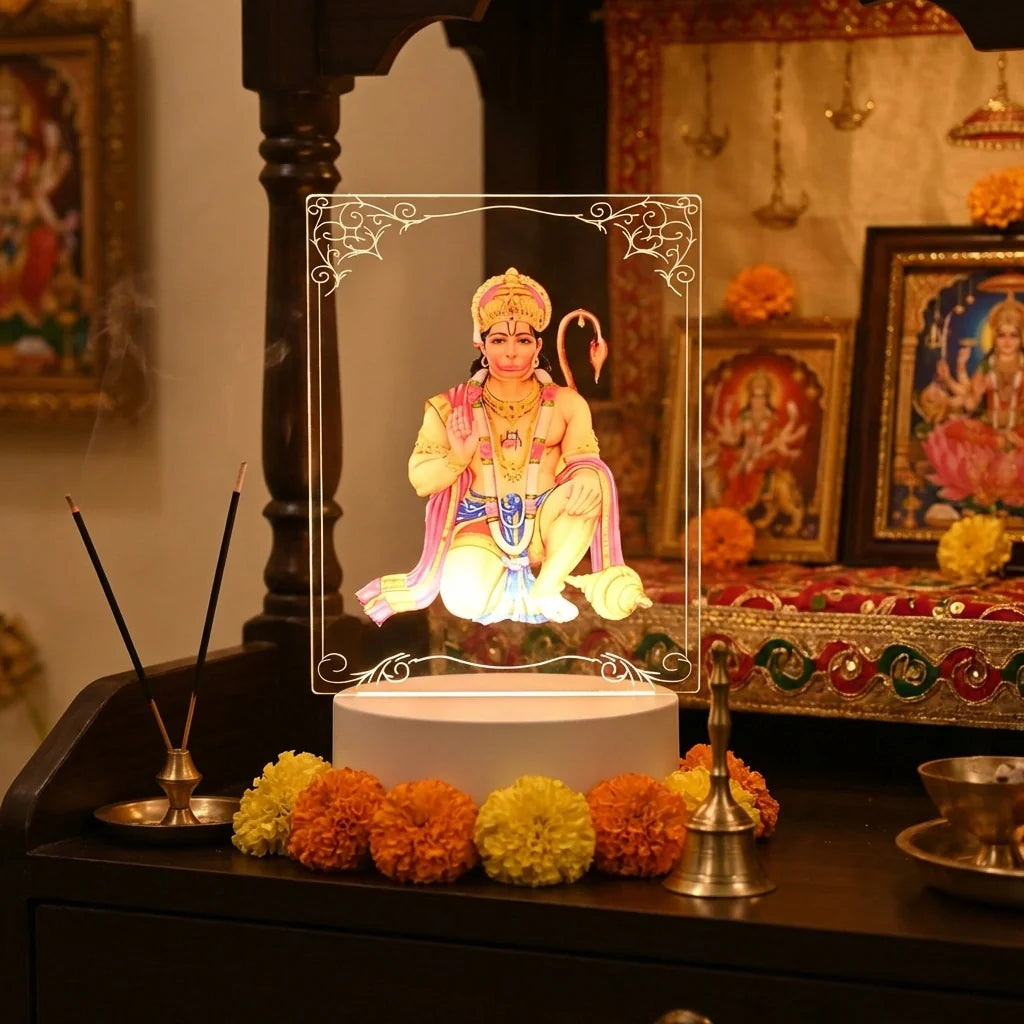 3D Lord Hanuman LED Lamp