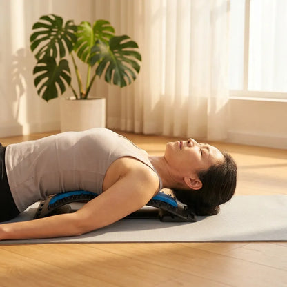 Adjustable Back and Neck Stretcher with Massage Points