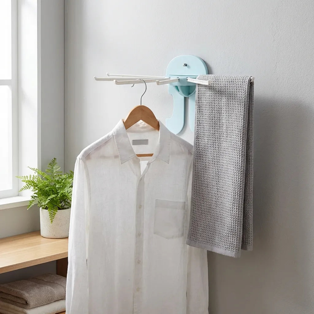 7-in-1 Multifunction Retractable Wall-Mounted Pull-Out Hanger Rack