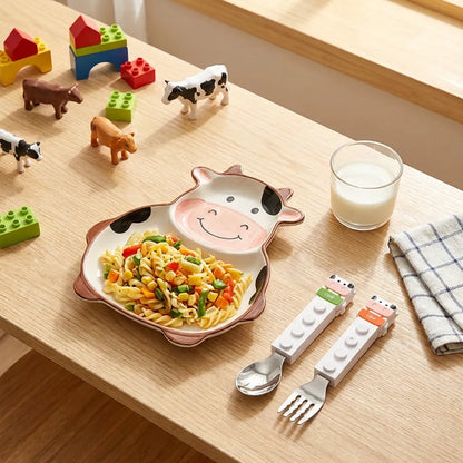 Cow Shaped Grip Spoon and Fork