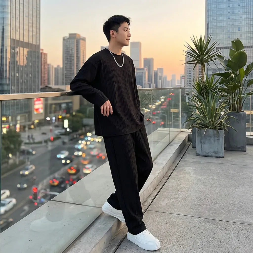 Men’s Black Co-ord Set