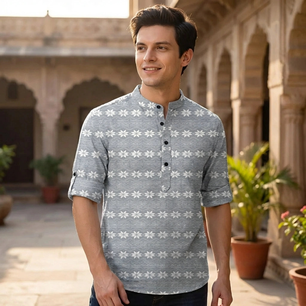 Multicolor Printed Cotton Shirt