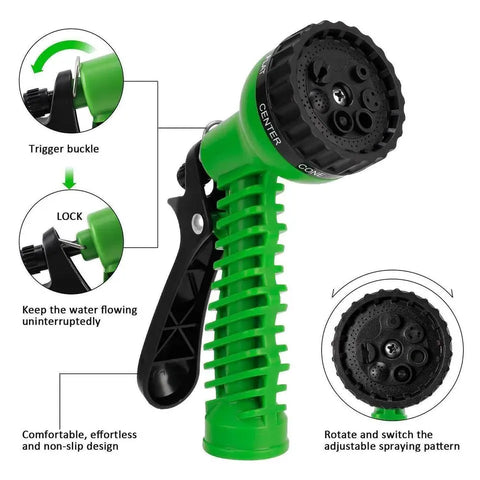 4 in 1 Water Spray Gun With 15 Meter Expandable Pipe