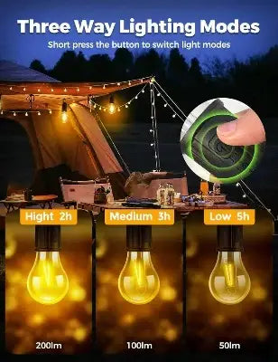 Decorative Hanging Bulb with 3 Modes (Pack of 2)