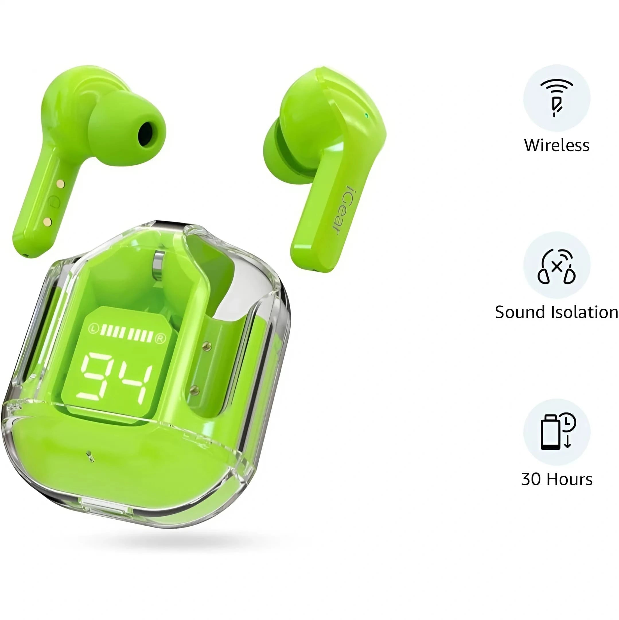 Crystal Clear LED Earbuds