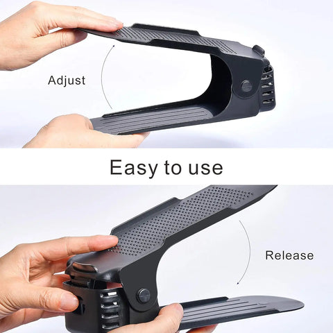 Shoe Organizer The Adjustable Shoe Rack Space Saver (6 pac)