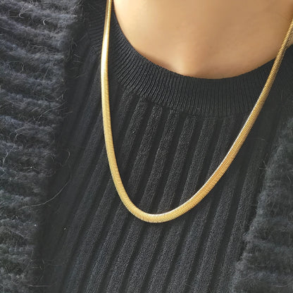 Gold Snake Chain Necklace
