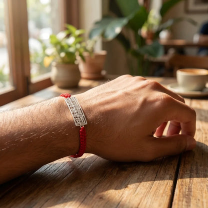 Hanuman Chalisa Protection Silver Plated Bracelet