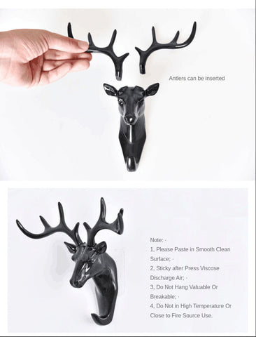 Hanging Hook Self Adhesive Deer Head Hanging Hook