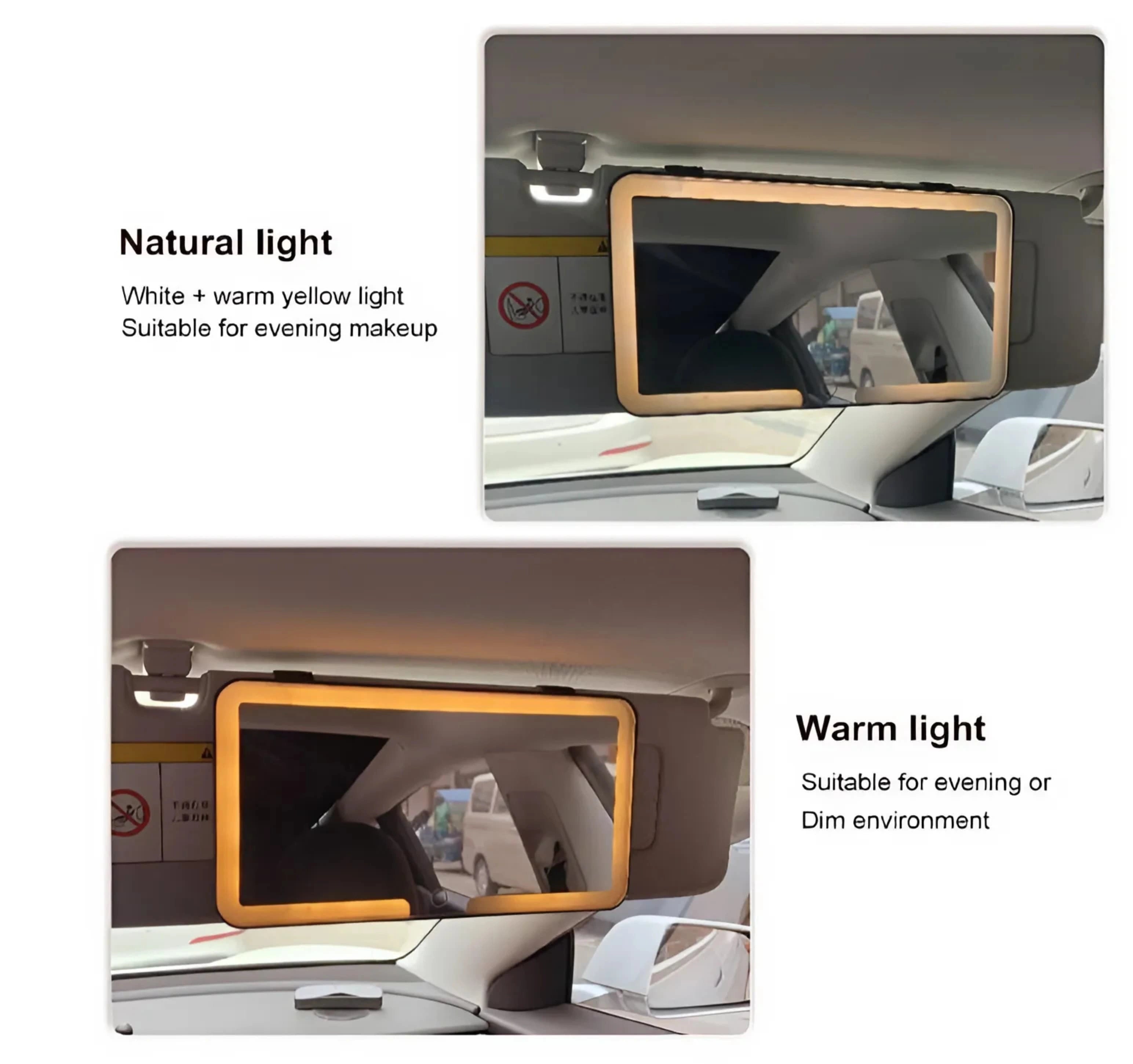 LED Car Makeup Mirror