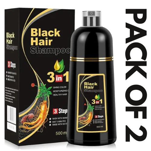 3-in-1 Black Hair Shampoo (Buy 1 Get 1 Free)