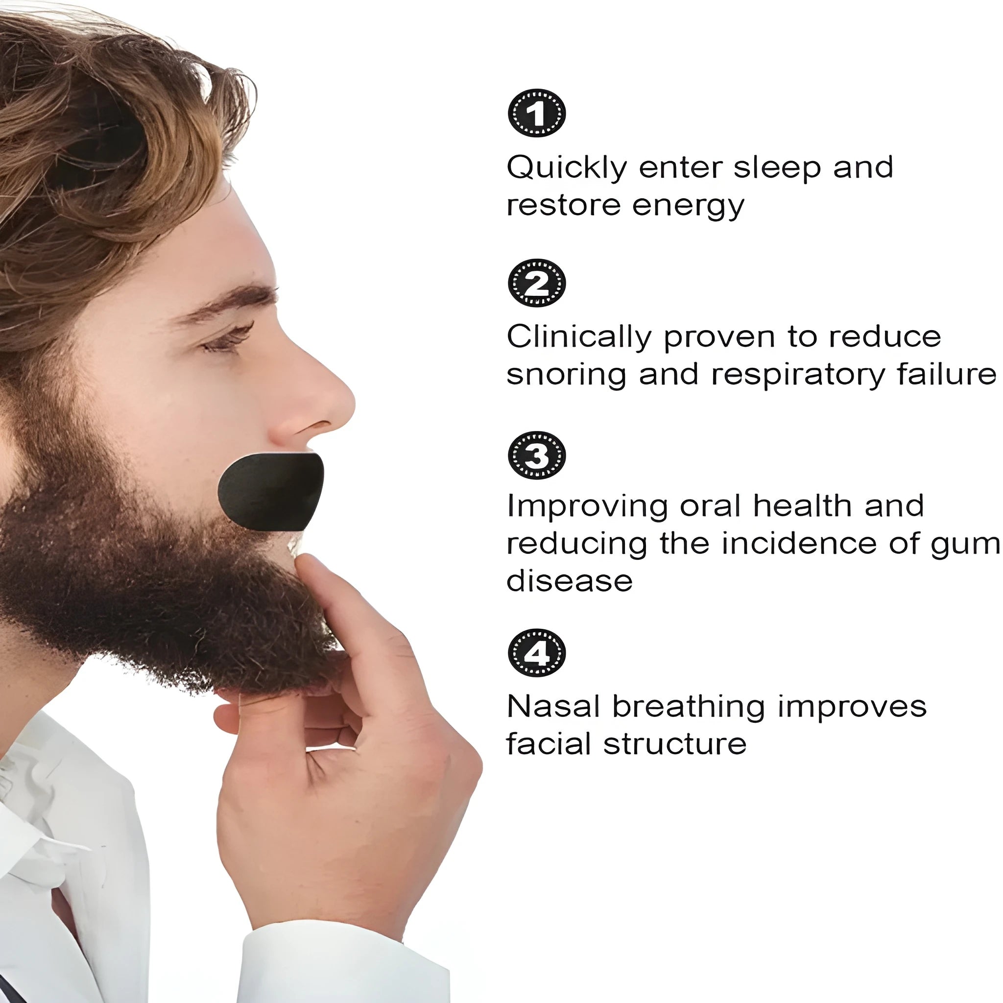 Easy Breathing Mouth Tape – 30 Pcs