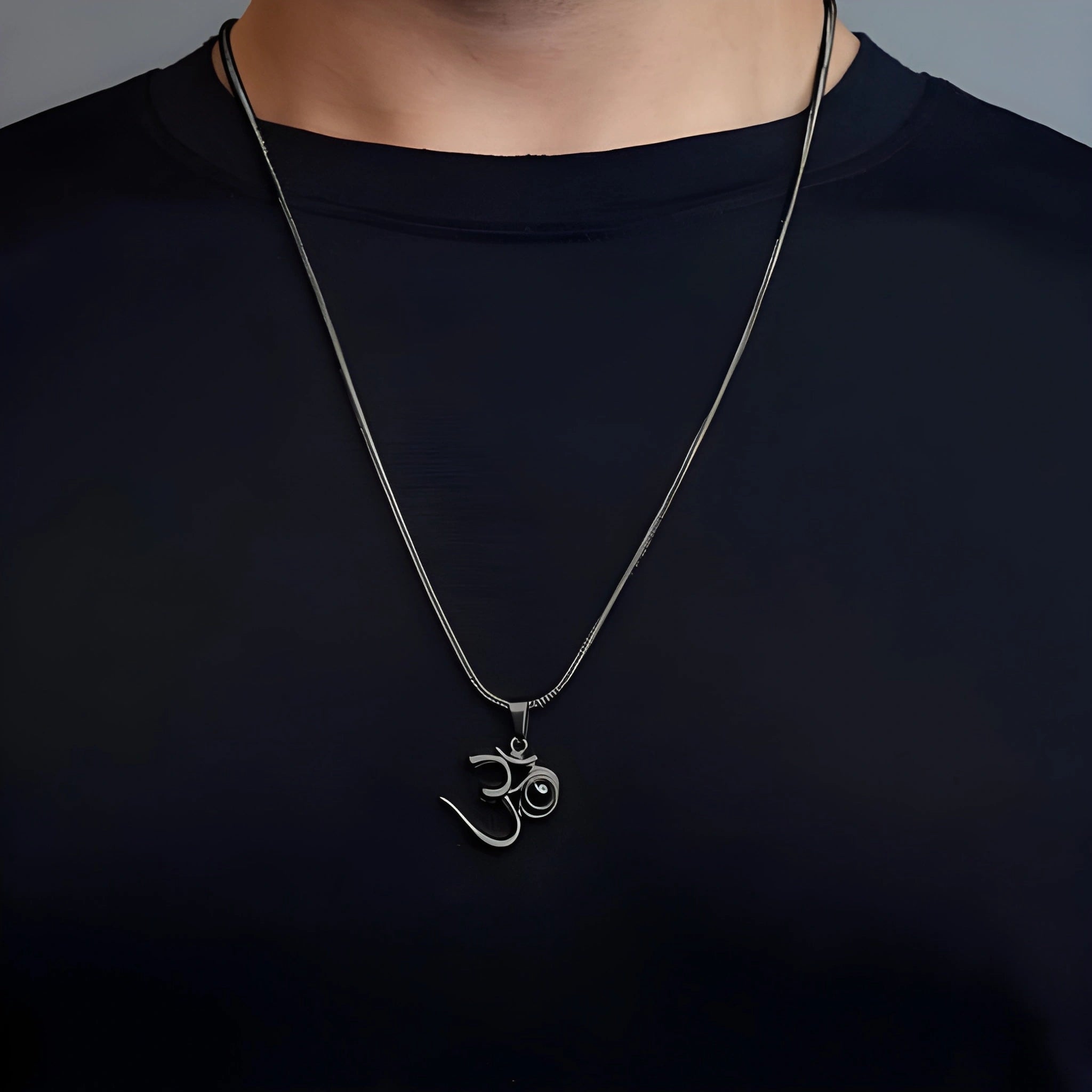 OM Adiyogi Steel Pendant