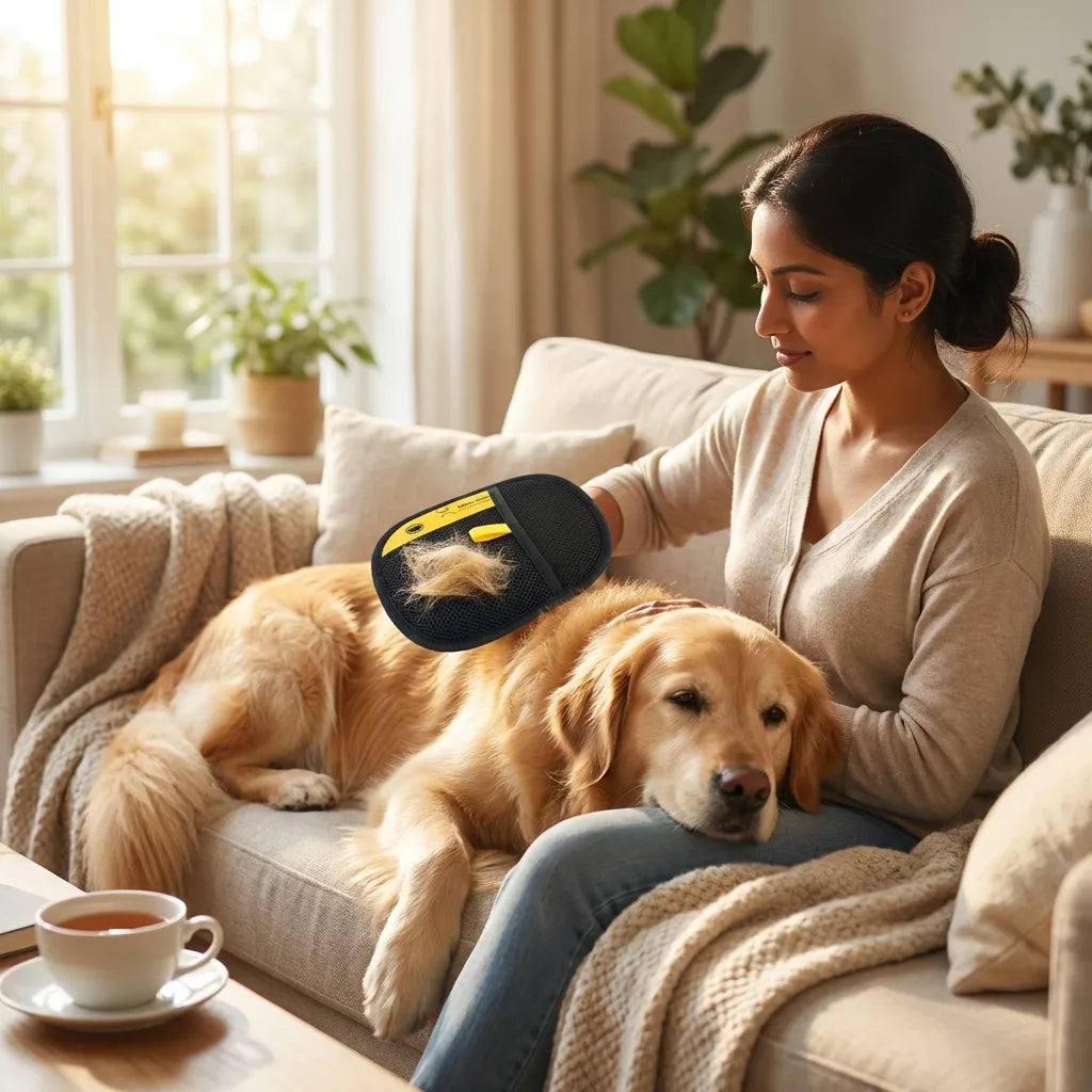 Pet Hair Removal Gloves Pack of 2