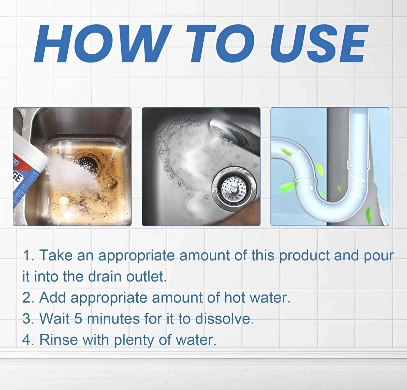 Powerful Drain Cleaner Powder