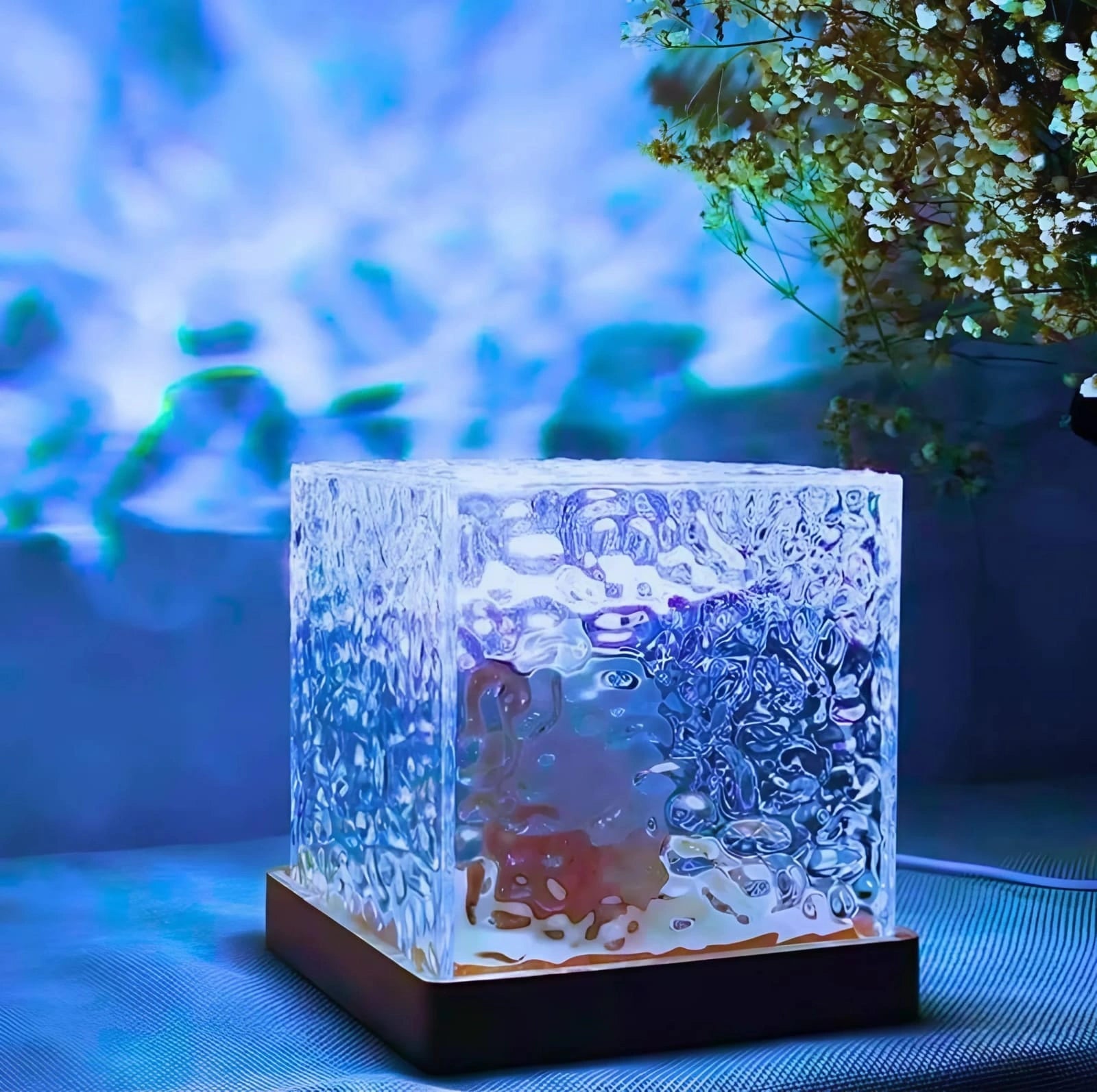 Rotating Ripple Night Light